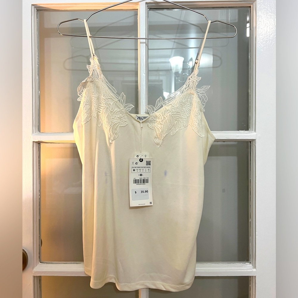 ZARA Strappy Floral Camisole